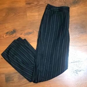 Valerie Stevens Petite Dress Pants Black w/white stripes size 6p